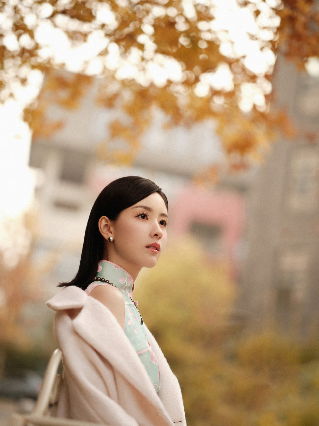 陈都灵穿旗袍清纯又温婉，宛如民国初恋