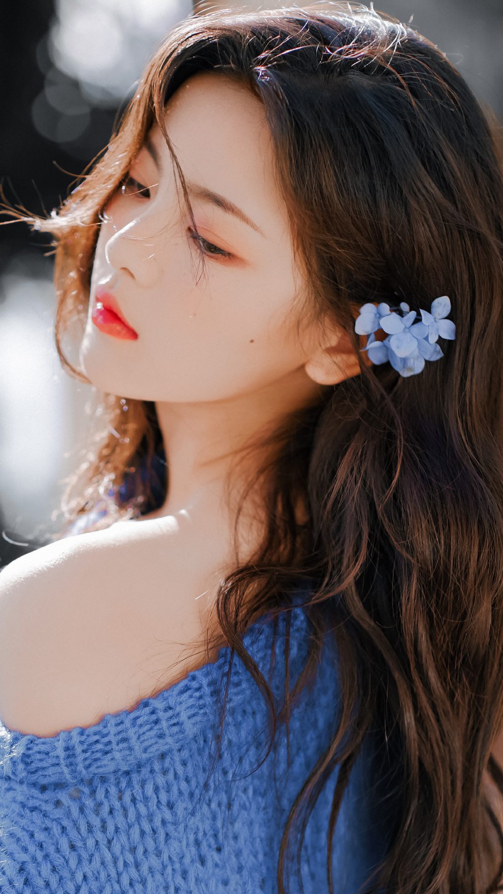 杨超越冬日花影写真，我晕倒了