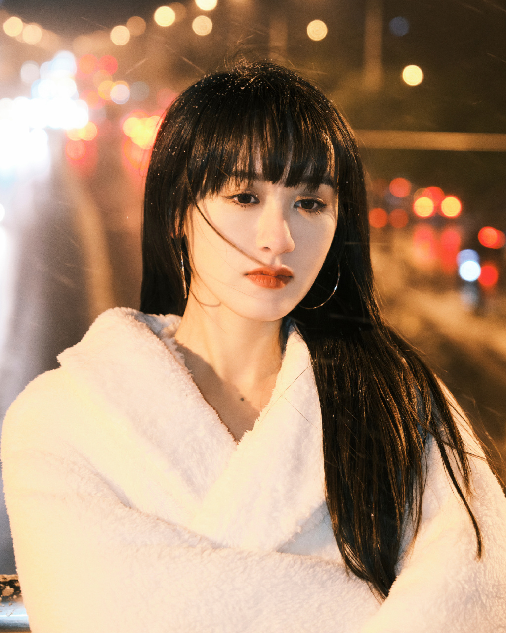 初雪冬夜里的美人儿 @袁冰妍