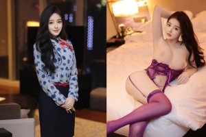 空姐女友身高170，一下班就开房超级主动